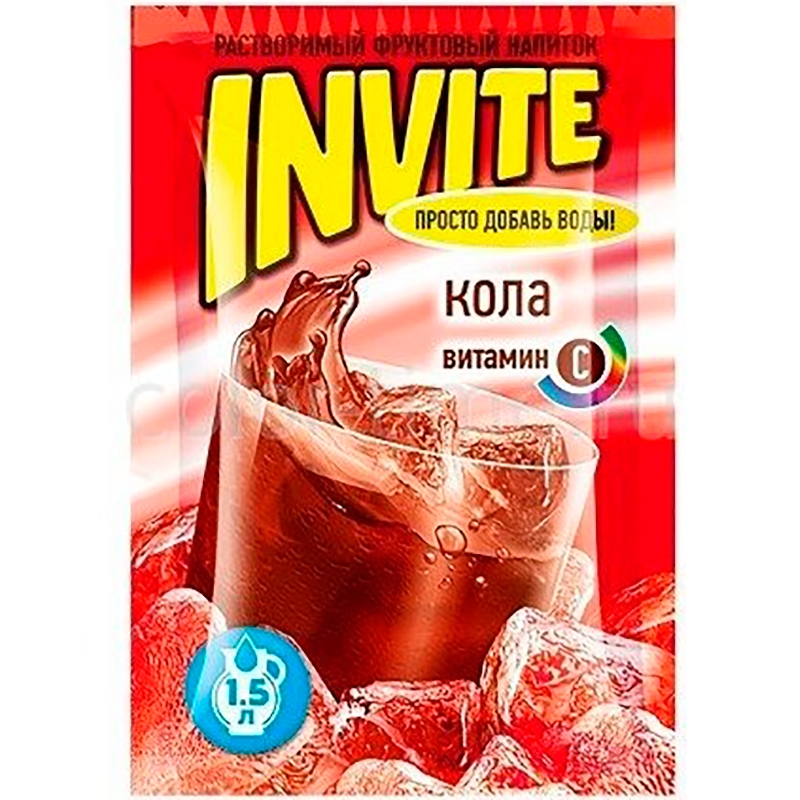 Напиток растворимый Invite Кола 9 гр, 24 шт/уп