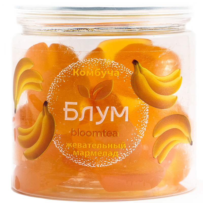 Мармелад из Комбучи «Bloomtea», Блумти натуральный Банан, 130гр, пэт