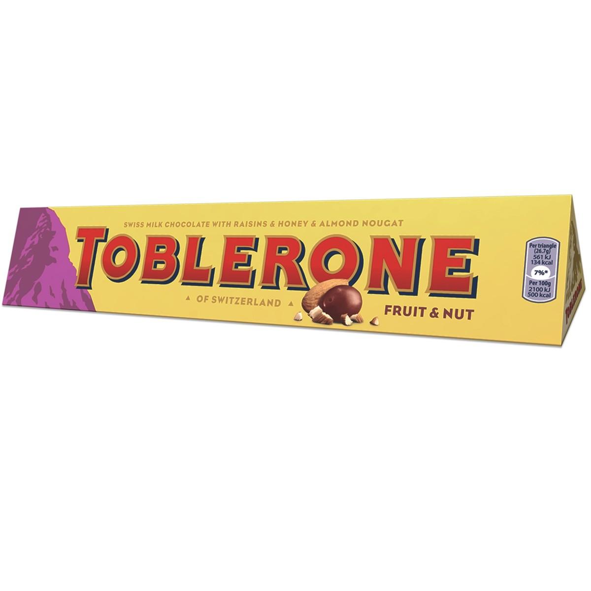 Toblerone Шоколад Fruit & Nut 360 гр, 10 шт/уп
