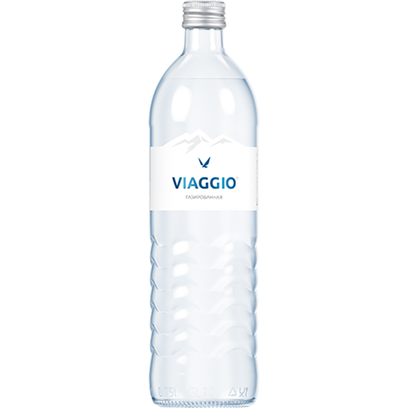 Минеральная вода Viaggio, Виаджио 0.75л, с газом, стекло