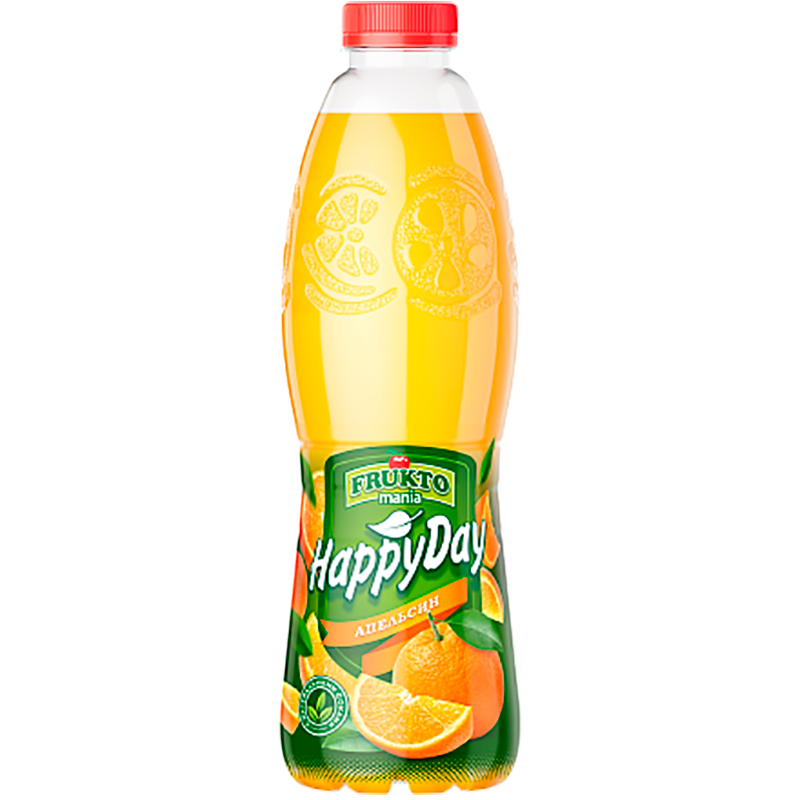 Напиток «Fruktomania» Happy Day, Фруктомания Счастливый день Апельсин, 1л, без газа, пэт