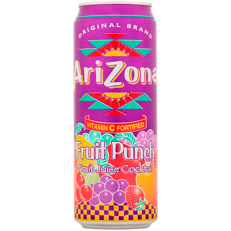 Холодный чай Arizona Fruit Punch, Фруктовый Пунш 0,65л, банка