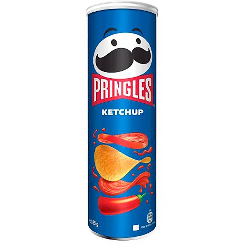 Чипсы «Pringles» Ketchup, Принглс Кетчуп 185г, банка