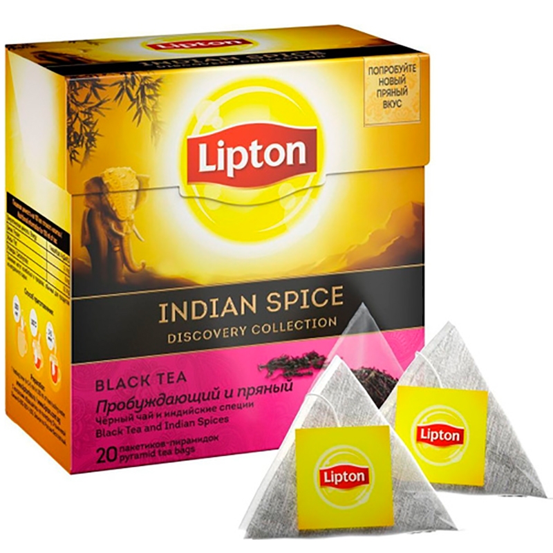 Чай «Lipton», Корица, Имбирь, 20шт, пирамидки