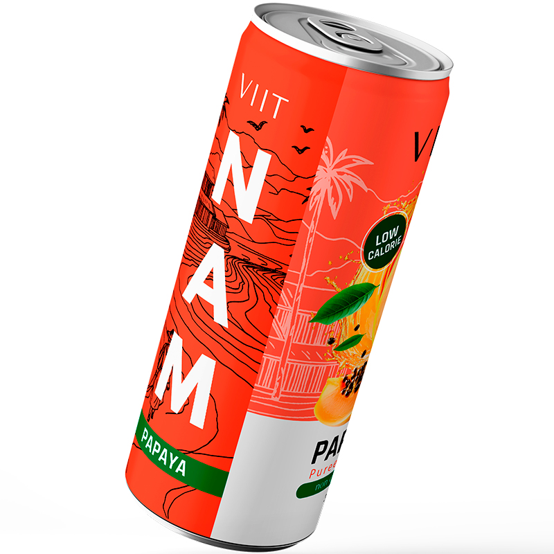 Напиток «Viitnam» Papaya, Виитнам Папайя с содержанием сока и пюре 0.33, без газа, банка