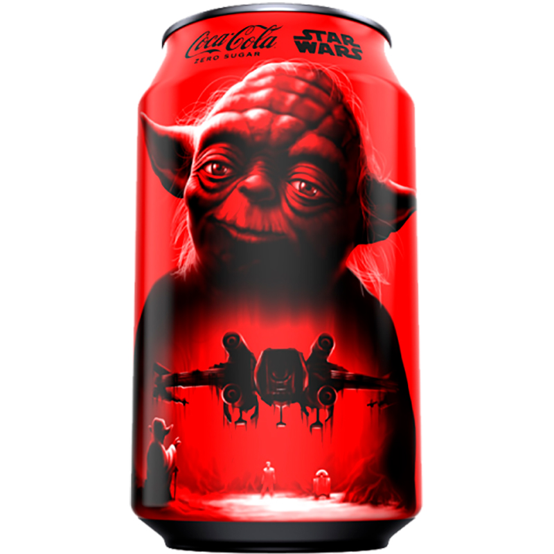 Газированный напиток «Coca-Cola» Star Wars Limited Edition, Кока Кола Лимитед Эдишен Звездные войны (США) (в упаковке вид героев непредсказуемо разный) 0.355л. банка