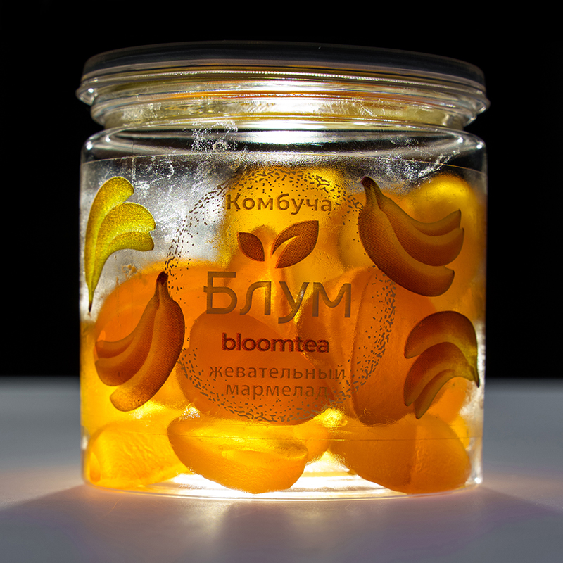 Мармелад из Комбучи «Bloomtea», Блумти натуральный Банан, 130гр, пэт
