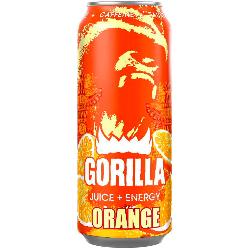 Энергетический напиток Gorilla Orange, Горилла Апельсин 0.5л, банка