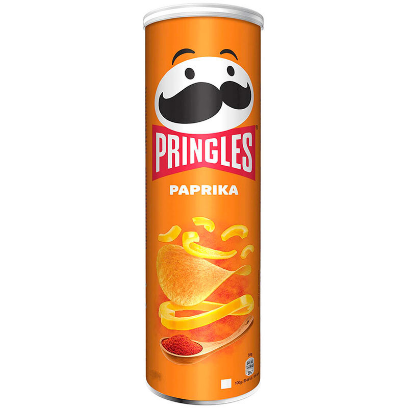 Чипсы «Pringles» Paprika, Принглс Паприка 165г, банка