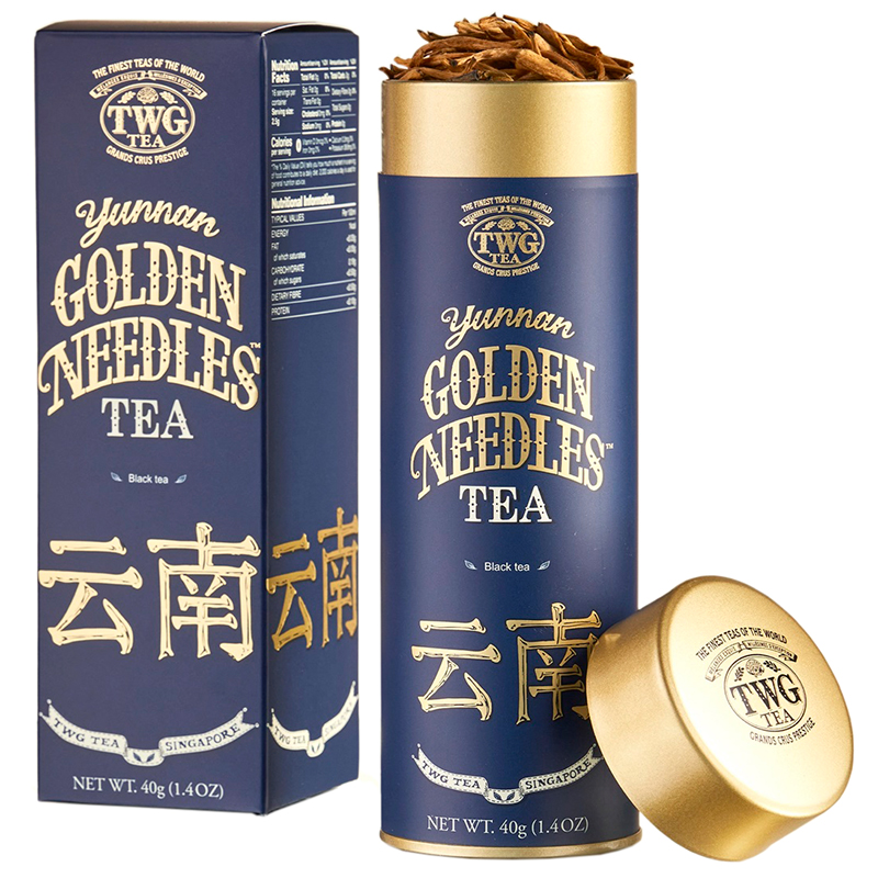 Чай «TWG» Yunnan Golden Needles, ТВГ Юннань Золотые Иглы, Фундук, Пряности, Карамель 40гр. туба