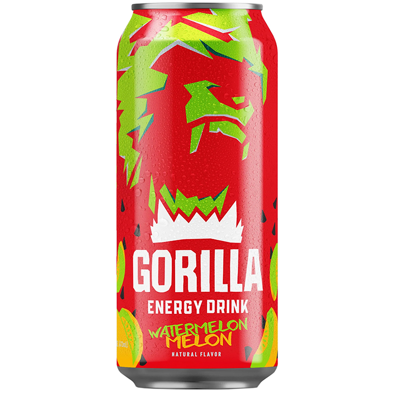Энергетический напиток Gorilla Watermelon, Melon, Горилла Арбуз, Дыня 0.5л, банка