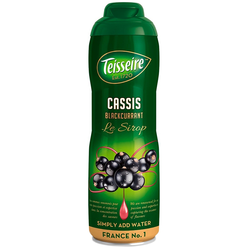 Сироп «Teisseire» Cassis / Blackcurrant, Тейсейр Чёрная смородина, 0.6л, банка