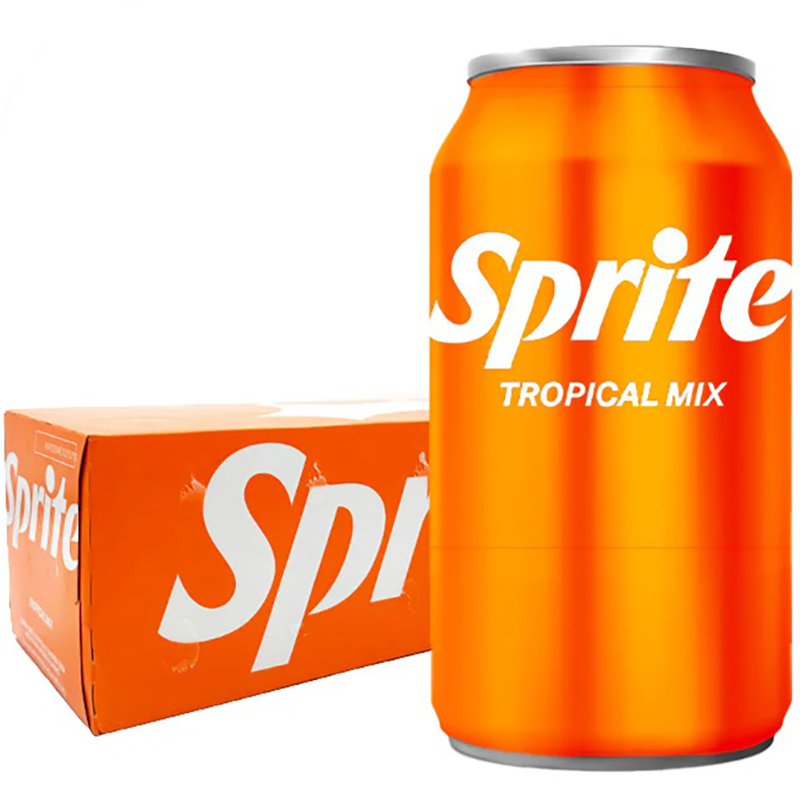 Газированный напиток «Sprite» Tropical Mix, Спрайт Тропический Микс 0.355л ж/б (США)