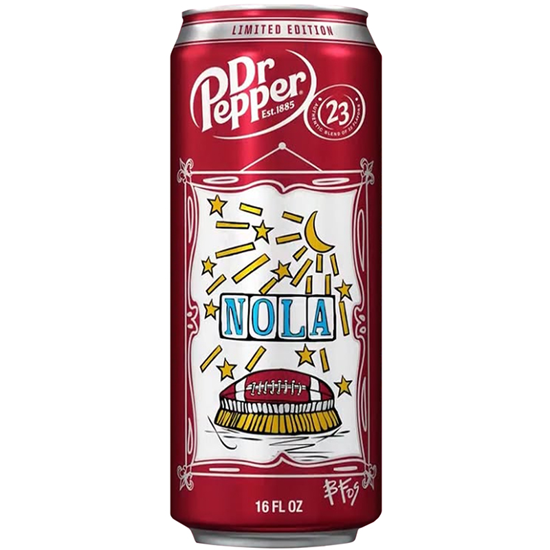 Газированный напиток Dr. Pepper Limited Edition Nola, Доктор Ограниченная Версия Нола 0.473л, банка (США)
