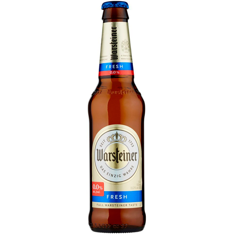 Безалкогольное пиво «Warsteiner» Fresh, Варштайнер Фреш Светлое, 0.5%, 0.33л, стекло (Германия)