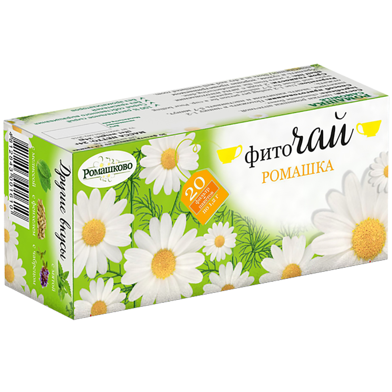 Чай травяной фиточай «Ромашково» Ромашка 24г. коробка