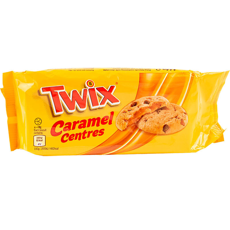Печенье «Twix» Caramel centres, Твикс карамель центрес, 144гр