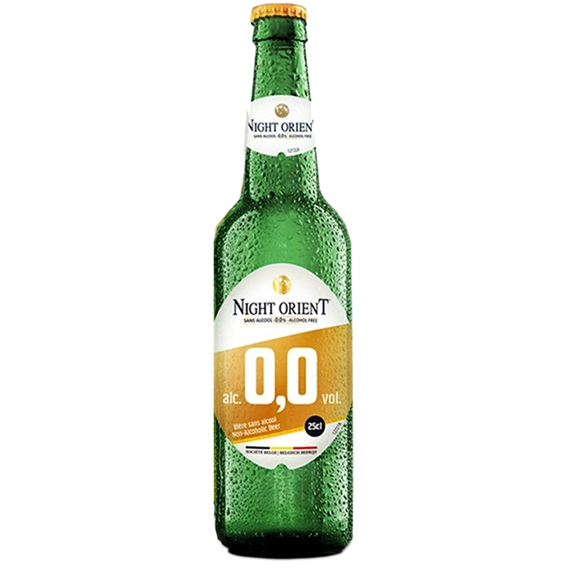Безалкогольное пиво светлое «Night Orient» Premium, Найт Ориент Премиум, 0.25л, фильтрованное, стекло