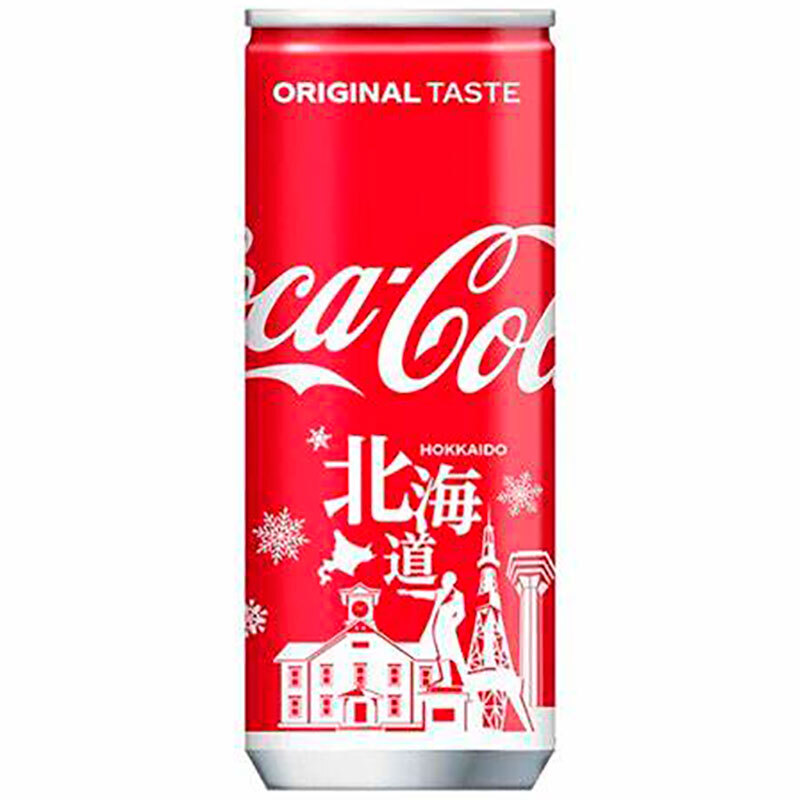 Газированный напиток Coca-Cola Original Taste Hokkaido, Кока Кола Оригинальный вкус Хоккайдо (Япония) 0.25л. банка
