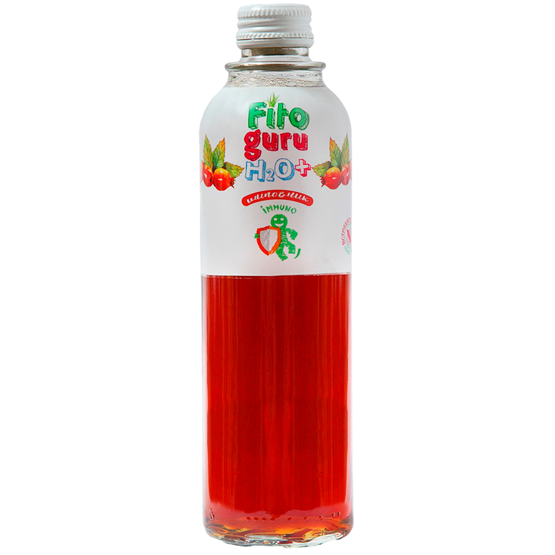 Функциональная вода «Fitoguru» Immuno, Фитогуру Шиповник без сахара 0.33л, стекло