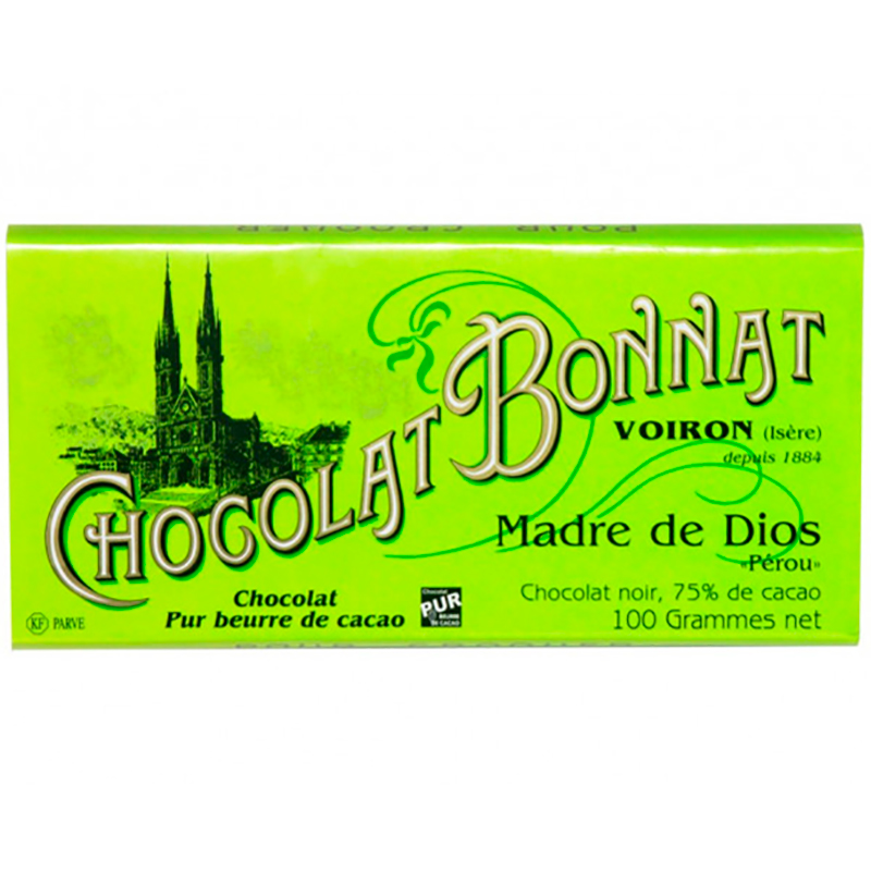 Шоколад темный «Bonnat» Madre De Dios / Боннат Мадре Де Диос (Серия: Grands Crus d'exception) 100гр