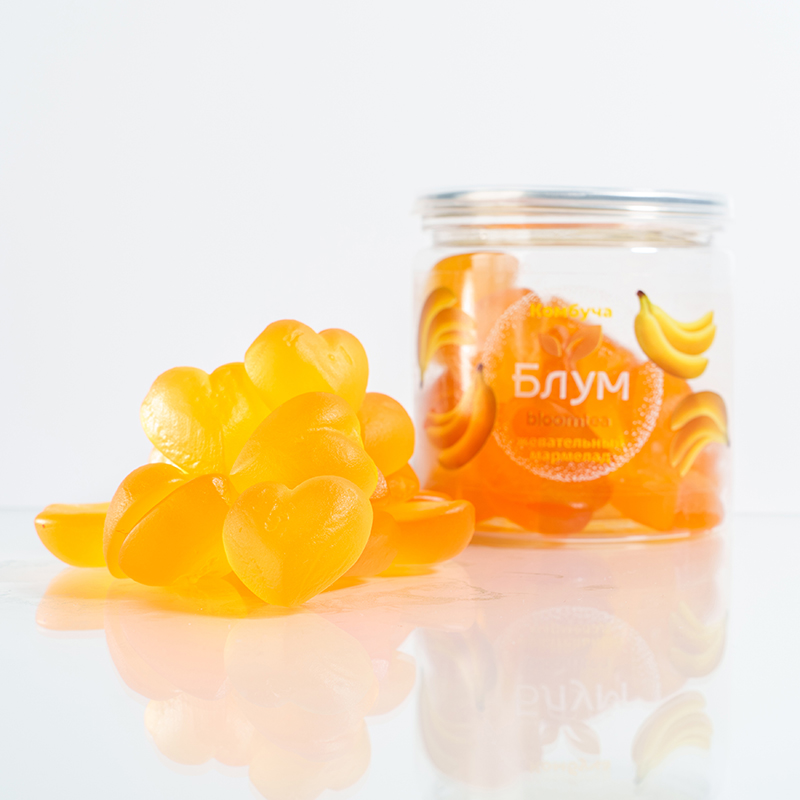 Мармелад из Комбучи «Bloomtea», Блумти натуральный Банан, 130гр, пэт