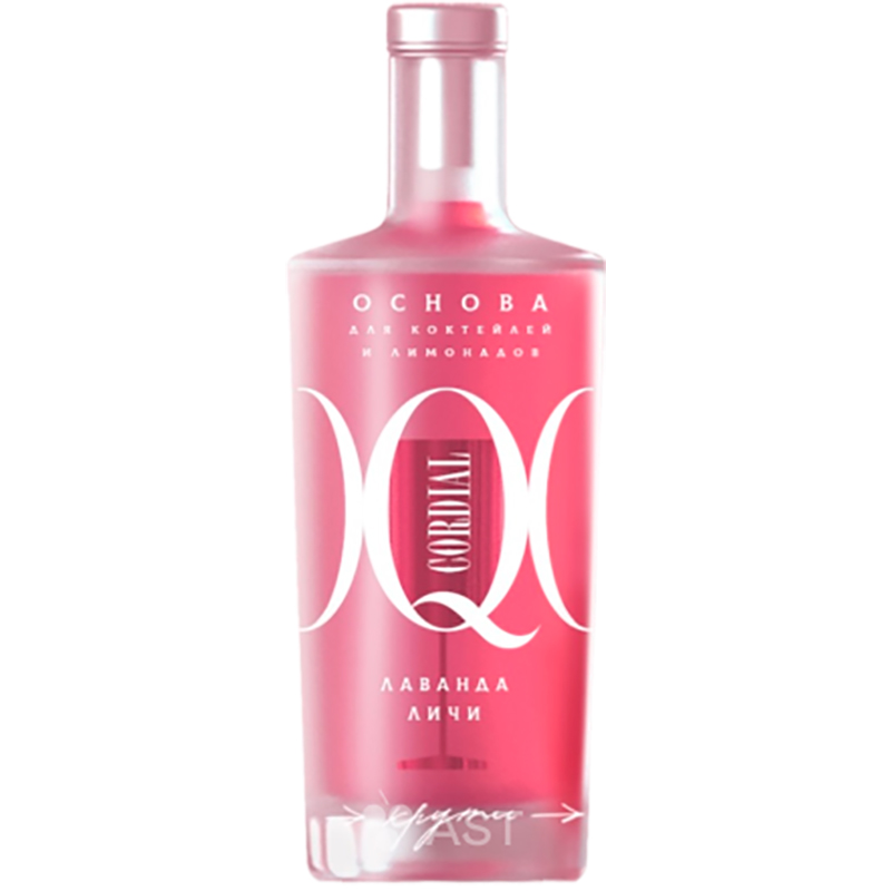 Сироп «Q», Кью Лаванда, Личи, основа для коктейлей и лимонадов, 0.7л, стекло