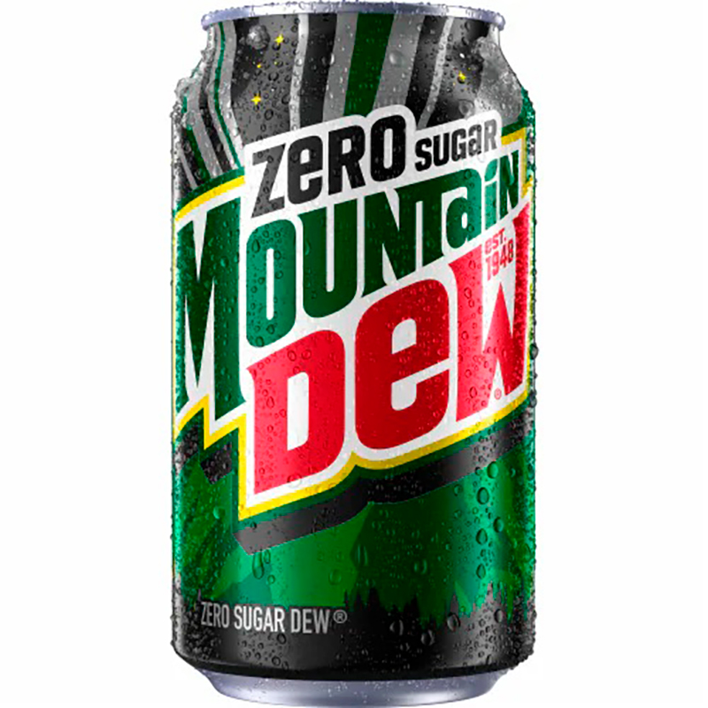 Газированный напиток «Mountain Dew» Zero Sugar, Маунтин Дью Зеро Сугар 0.355л, банка (США)
