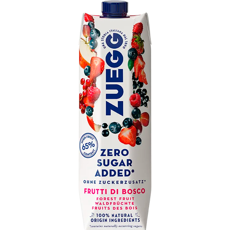 Сок Zuegg Forest Fruit Zero Sugar, Зуег Лесные Ягоды без сахара 1л, tetra pac