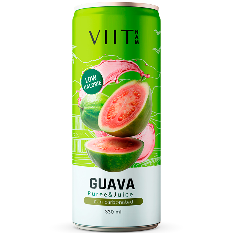 Напиток «Viitnam» Guava, Виитнам Гуава с содержанием сока и пюре 0.33, без газа, банка