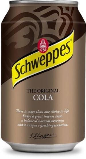 Газированный напиток Schweppes Cola, Швепс Кола 330мл ж/б