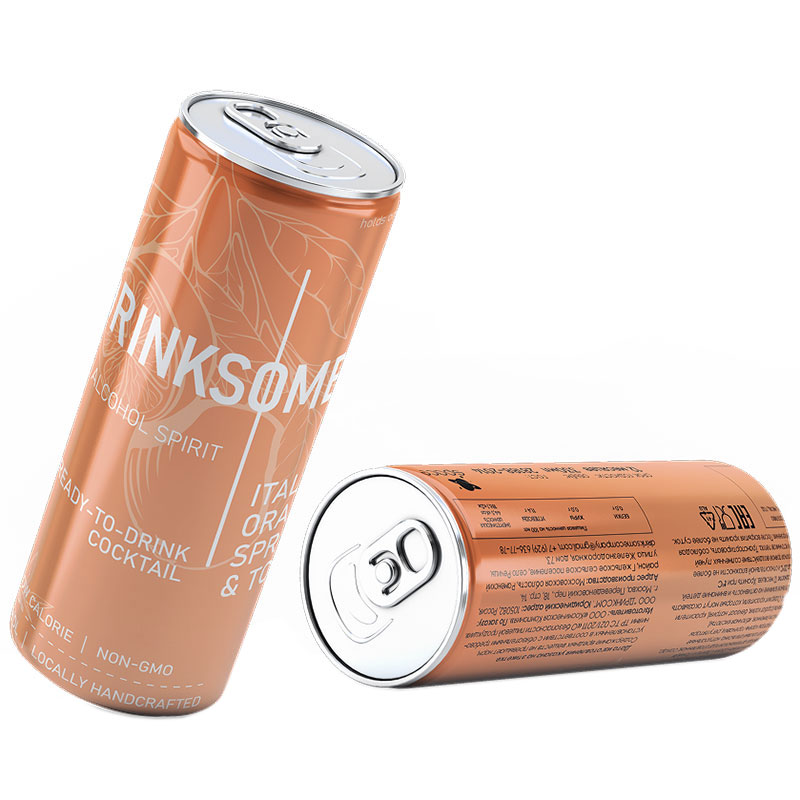 Напиток коктейль безалкогольный «Drinksome» Italian Orange Spritz & Tonic 0%alc. Non - Alcoholic., Дринксом Итальянский Спритц и Тоник без сахара, 0.33л, банка