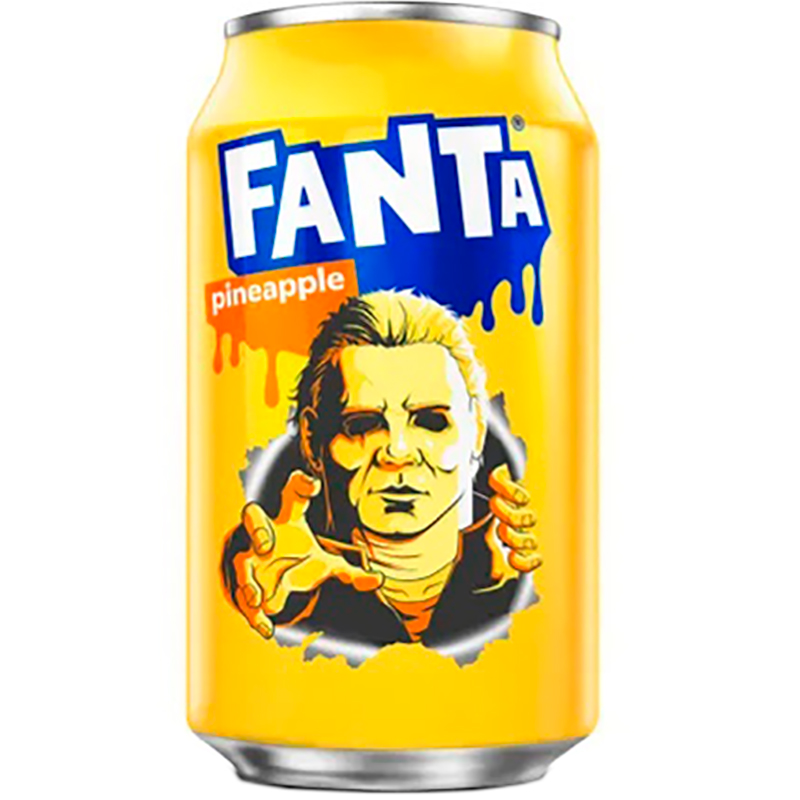 Газированный напиток «Fanta» Pineapple Limited Edition, Фанта Ананас Лимитед Эдишен (Серия: Halloween 2, Хэллоуин 2) 0.355л, ж/б (США)