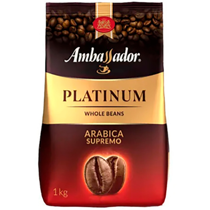Кофе «Ambassador» Platinum Arabica Supremo, Амбассадор Платинум Арабика Супремо 1кг, зерно