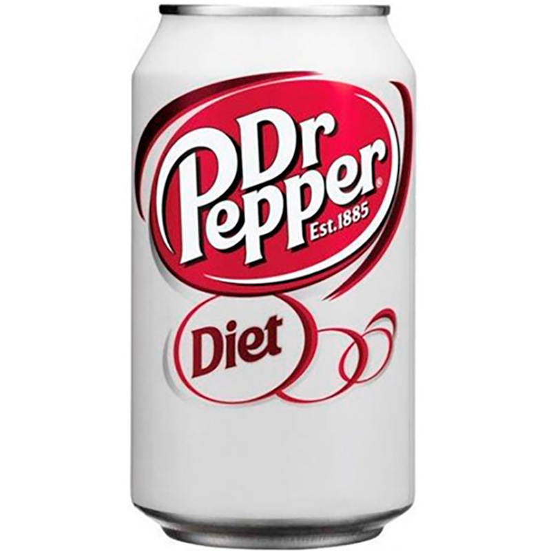 Газированный напиток Dr Pepper Diet, Доктор Пеппер Диет 0.355л, банка (США)