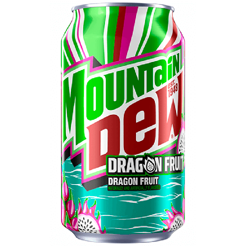Газированный напиток «Mountain Dew» Dragon Fruit, Маунтин Дью Драгон Фруйт 0.355л, банка (США)