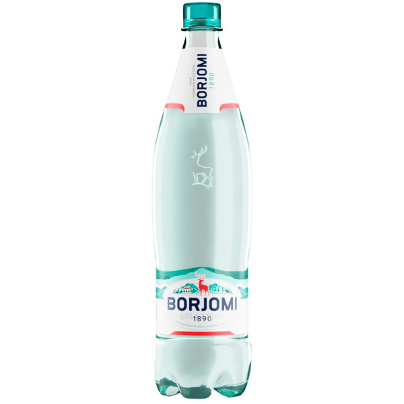Минеральная вода Borjomi, Боржоми 1.25 x 6шт. с газом, пэт