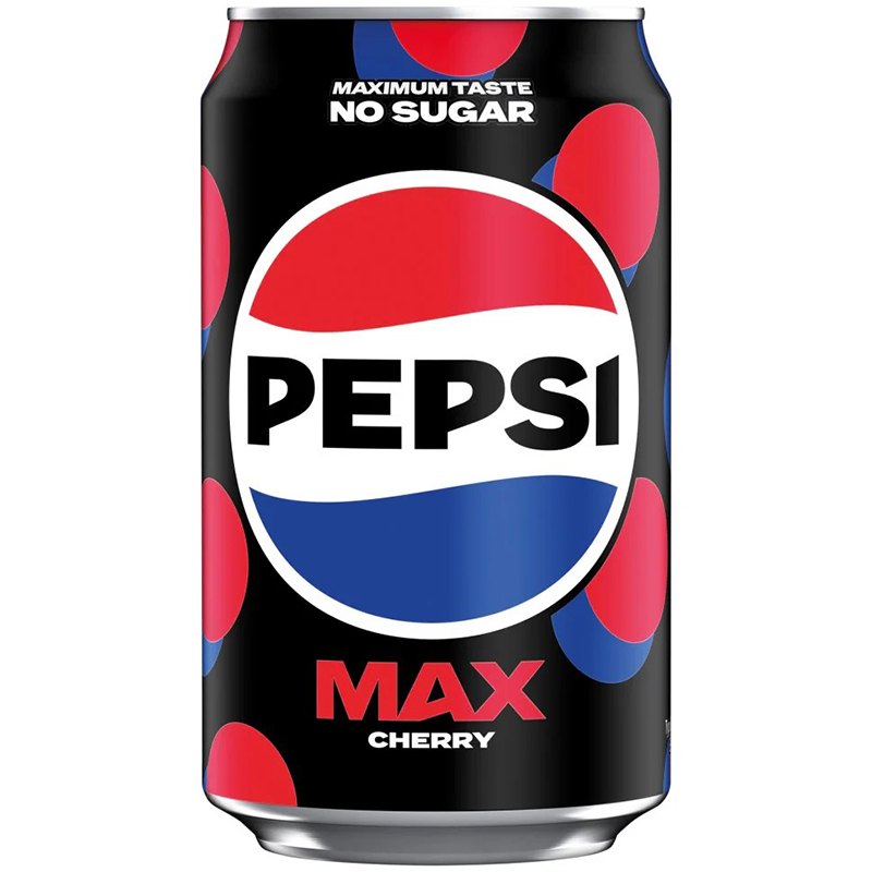 Газированный напиток «Pepsi» Max Cherry No Sugar, Пепси Макс Вишня без сахара 0.33л, банка (Англия)