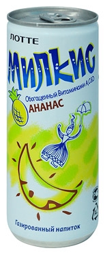 Безалкагольный газированный напиток Милкис (Milkis) Ананас 240мл ж/б