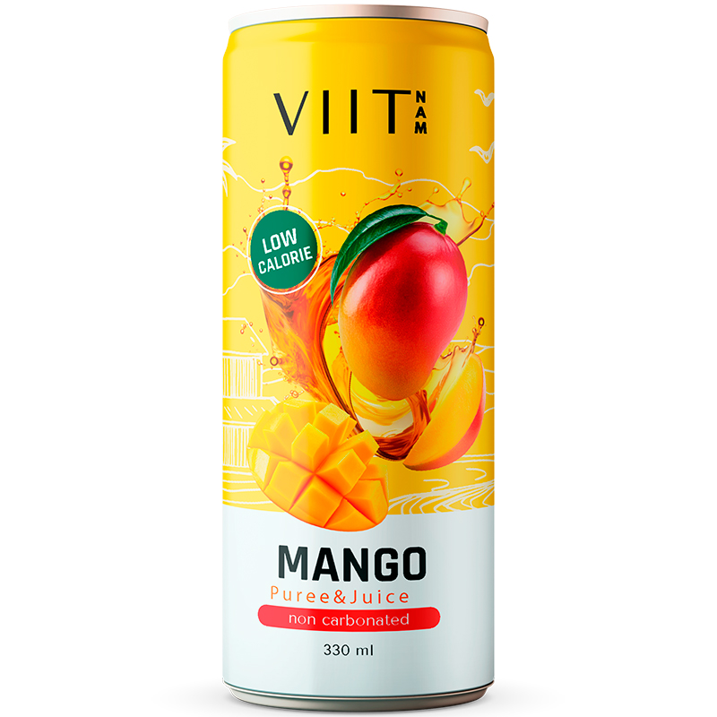 Напиток «Viitnam» Mango, Виитнам Манго с содержанием сока и пюре 0.33, без газа, банка