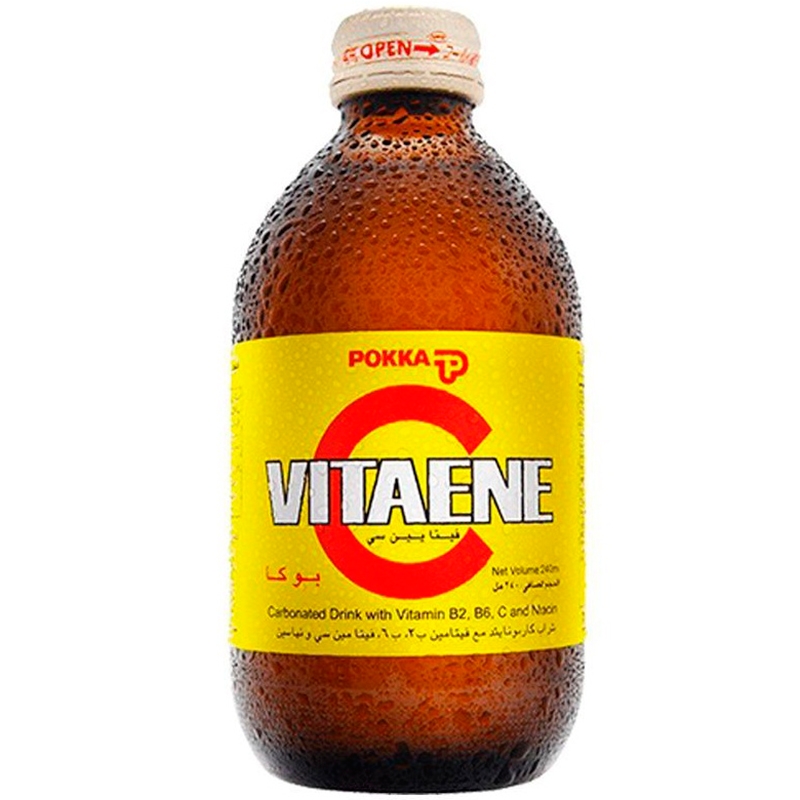Напиток Витаминизированный «Pokka» Vitaene C, Витаин C, 0.24л, газ, стекло