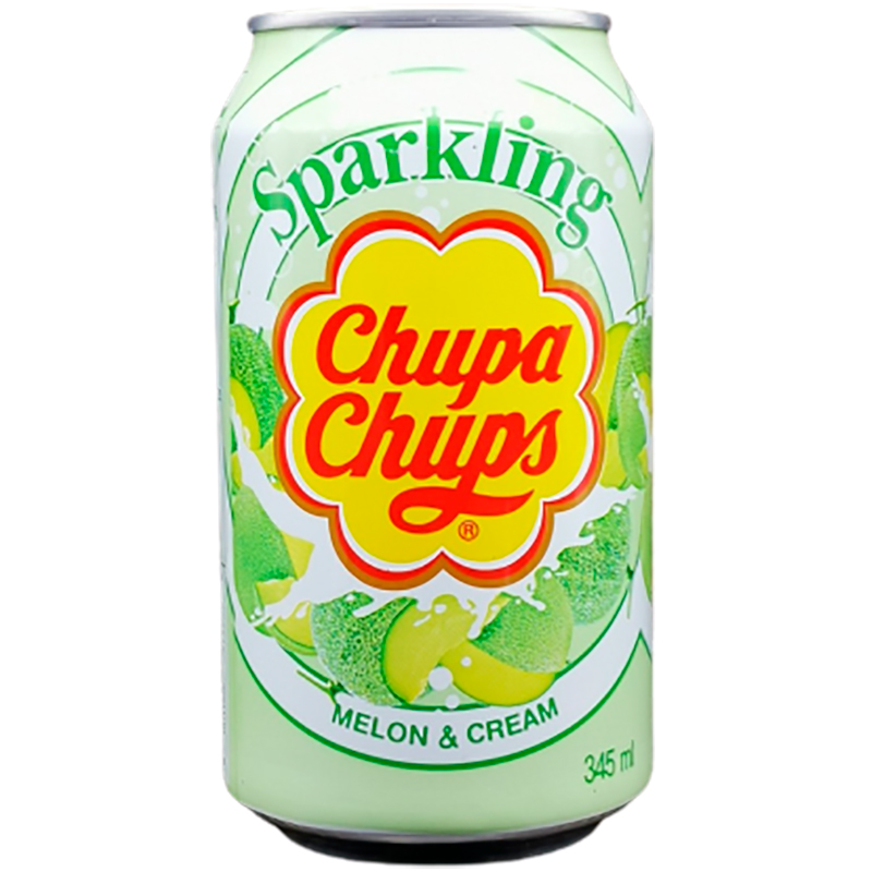 Газированный напиток «Chupa Chups» Melon Cream, Чупа Чупс Дыня, Сливки 0.345л, банка
