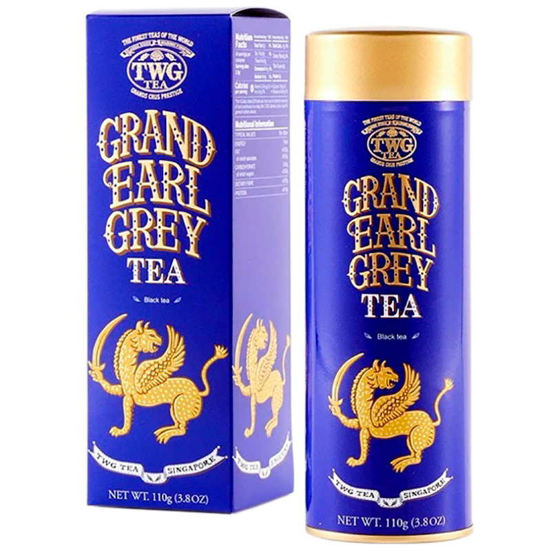 Чай черный «TWG» Grand Earl Grey, ТВГ Гранд Эрл Грей, Бергамот, Карамель 100гр. туба