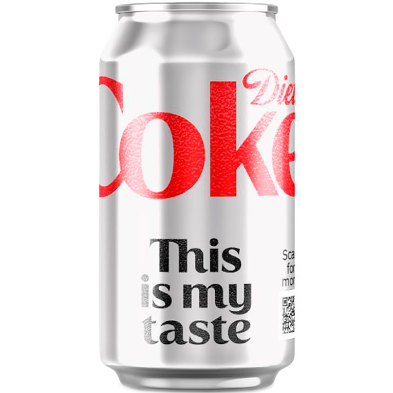 Газированный напиток Coca-Cola Diet Coke Refreshing Taste no calories, no sugar, Кока Кола Диет 0.33л. банка (Великобритания)