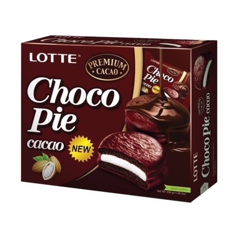 Choco Pie Cacao,Чоко Пай Какао (пирожное) 28гр., 12 штук в уп. в блоке 8 упаковок