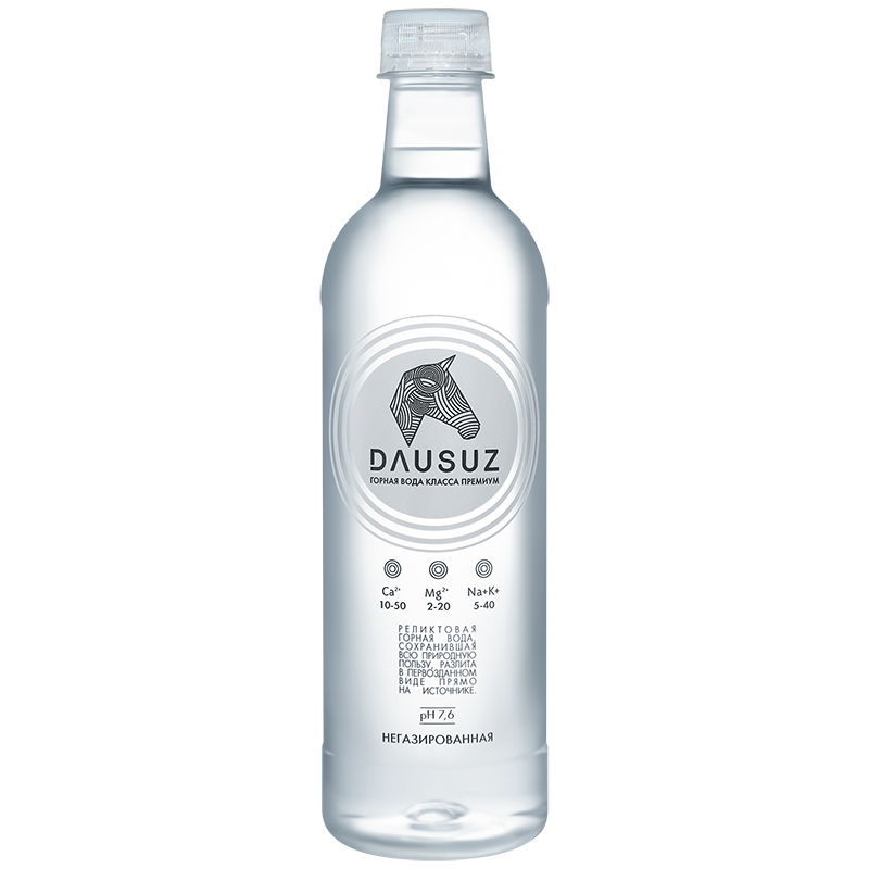 Вода Dausuz, Даусуз 0,5 л, 12 шт/уп, без газа, ПЭТ