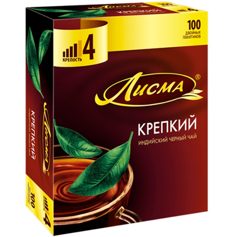 Чай «Лисма» Крепкий 100 пакетиков