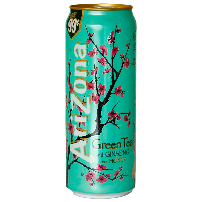 Холодный чай Arizona Green Tea, Зеленый чай 0,65л, банка