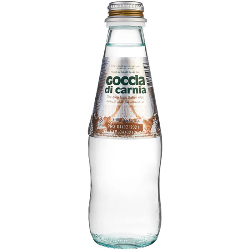Минеральная вода «Goccia di carnia», Гочиа ди Карниа 0.25л, без газа, стекло