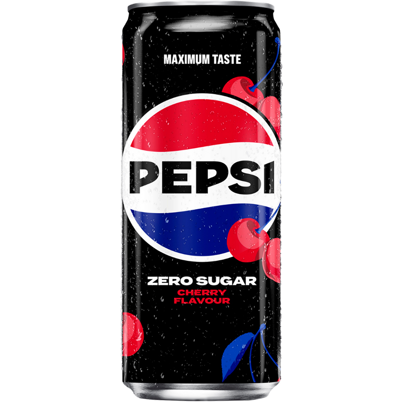 Газированный напиток «Pepsi» Zero Sugar Cherry Flavour Slim, Пепси Кола Зеро Сугар Черри Слим 0.33л, банка (Чехия)